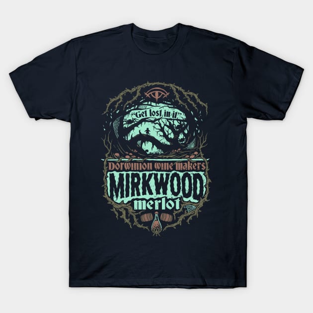 Mirkwood Merlot T-Shirt by CoryFreemanDesign